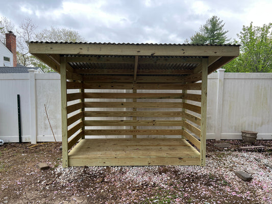One Day Firewood Storage Shed Plans - Fits One Cord