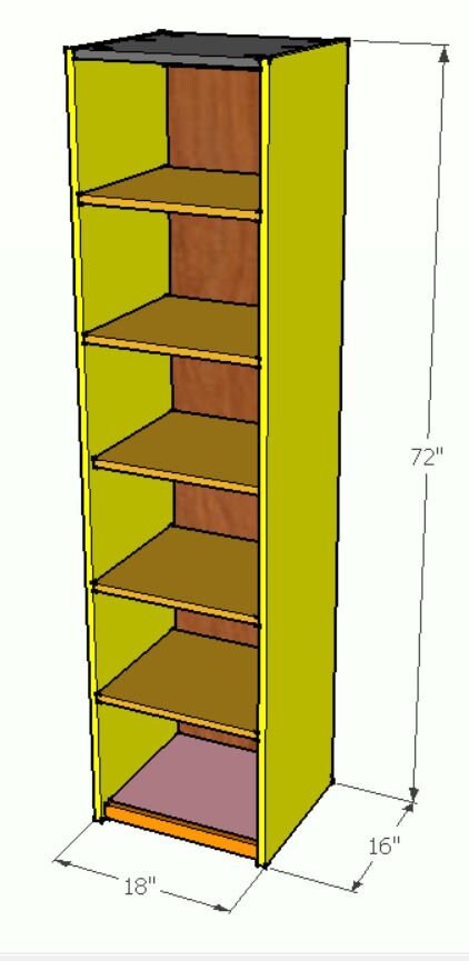 Walk-in Closet Storage System Plans