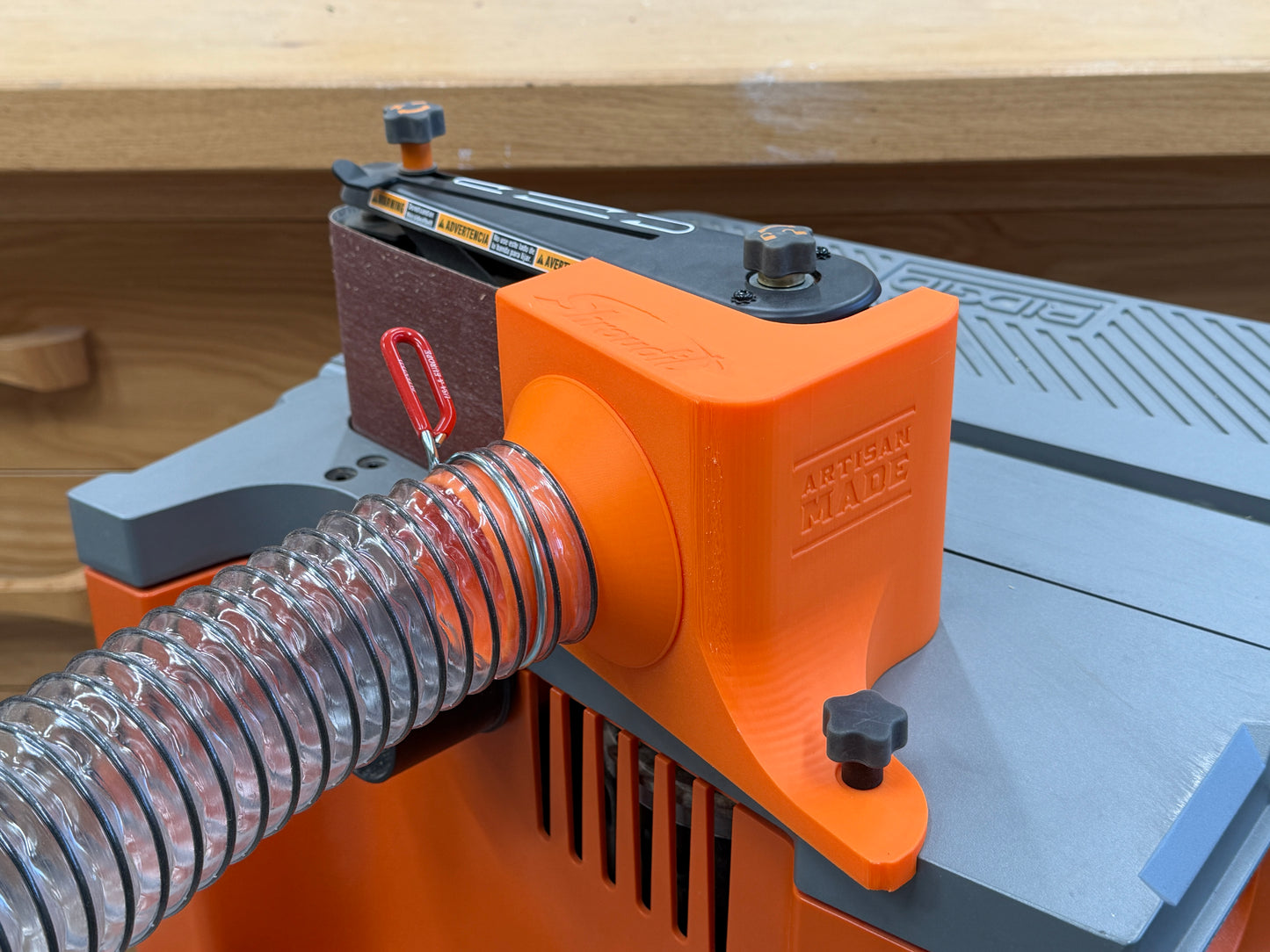 Dust Shroud For Ridgid Oscillating Sander With 2.5 Inch And 4 Inch Flex Hose Adapters, For Models EB4424, EB44241, EB44242, and EB44243 / Free Shipping