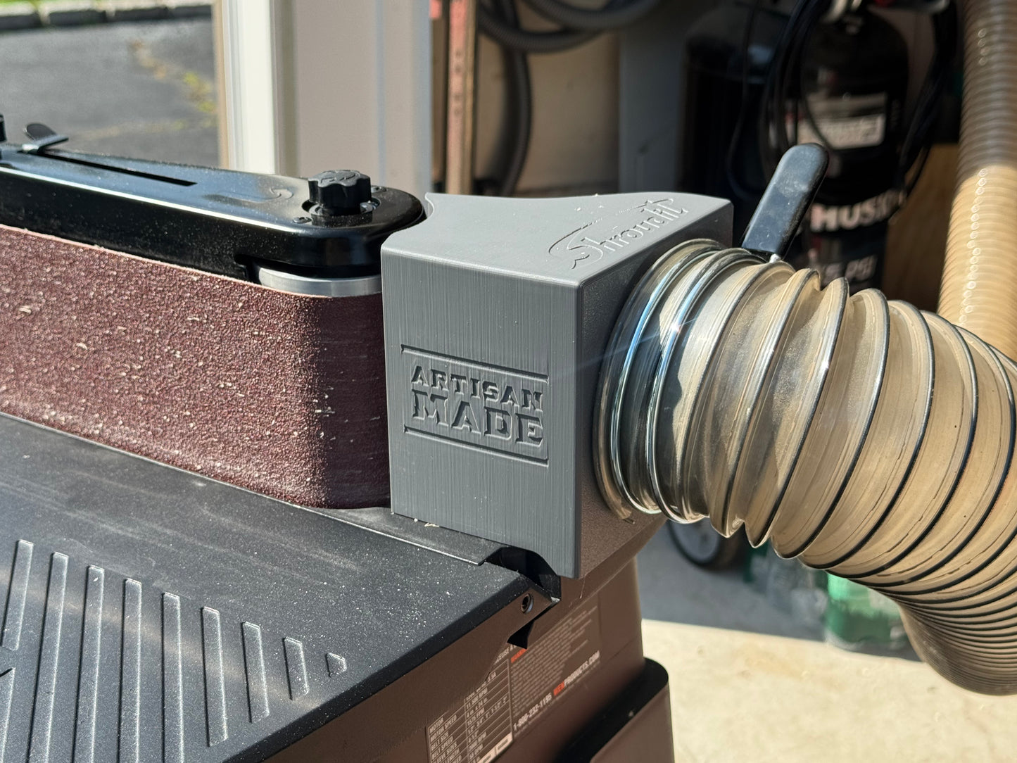 Dust Shroud For WEN, Bauer, Grizzly, and Triton Oscillating Sanders with 2.5 Inch and 4 Inch Flex Hose Adapters (Check Models Below)