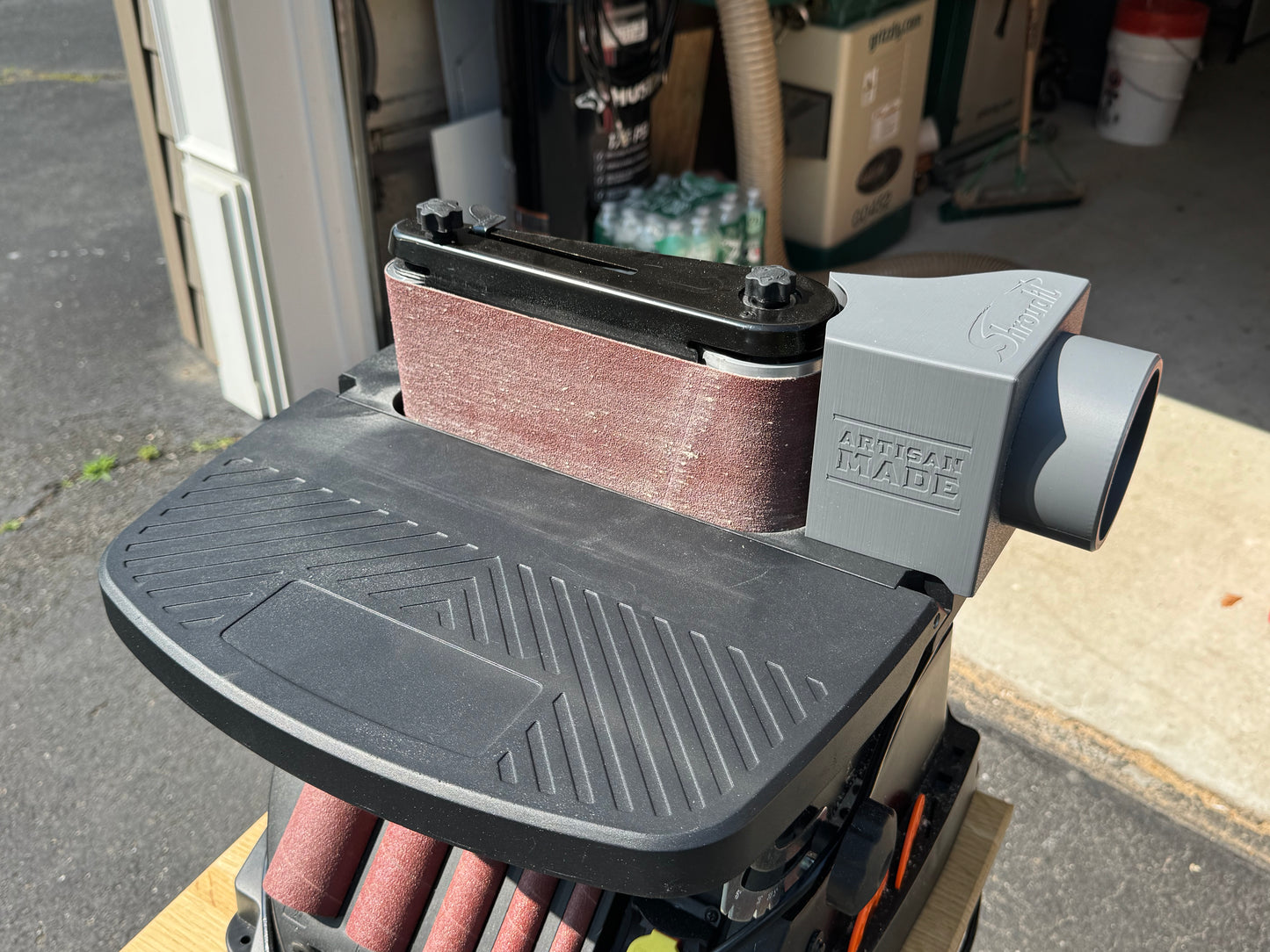 Dust Shroud For WEN, Bauer, Grizzly, and Triton Oscillating Sanders with 2.5 Inch and 4 Inch Flex Hose Adapters (Check Models Below)