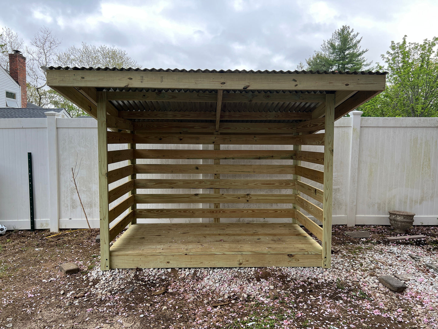 One Day Firewood Storage Shed Plans - Fits One Cord