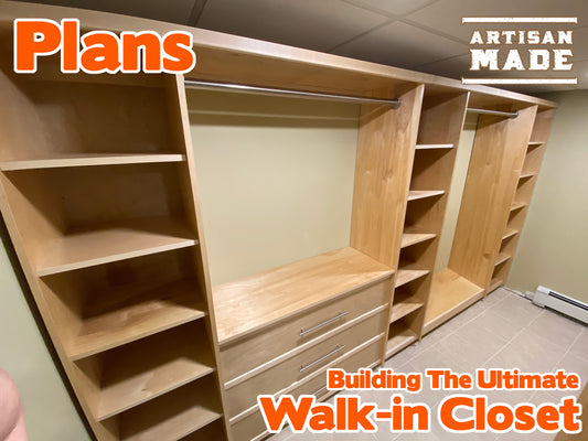 Walk-in Closet Storage System Plans