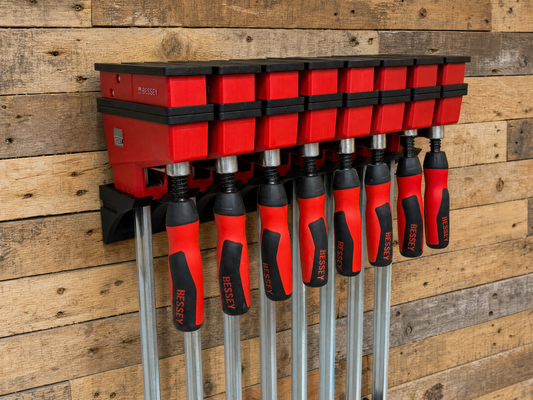 Bessey K-Body Parallel Clamp Wall Mount Storage / Hold 4 Clamps / Free Shipping Over $65