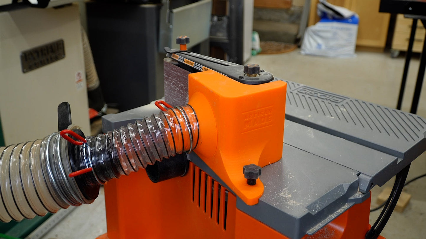 Dust Shroud For Ridgid Oscillating Sander With 2.5 Inch And 4 Inch Flex Hose Adapters