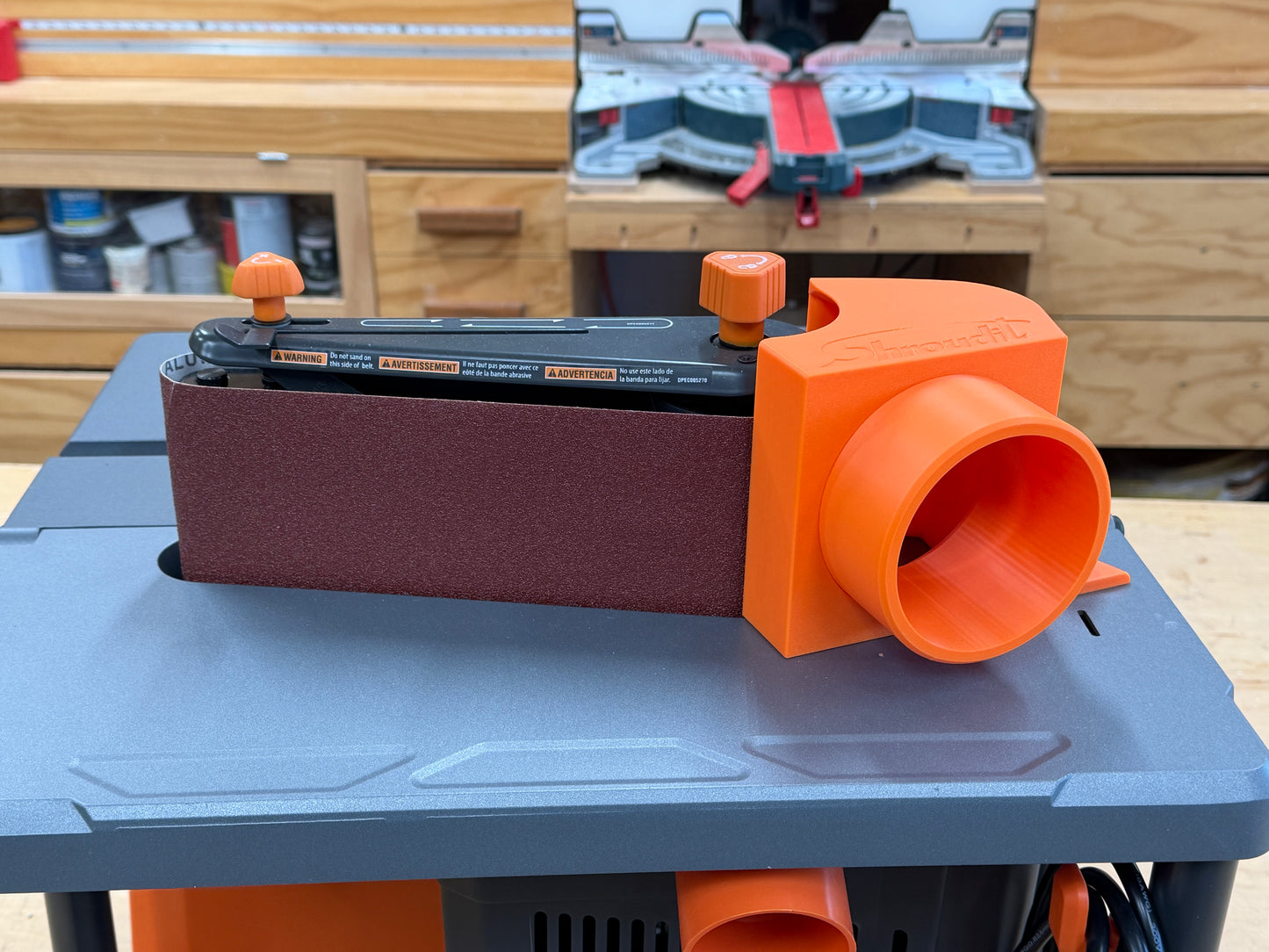 Ridgid Model R4840 Dust Shroud  With 2.5 Inch And 4 Inch Flex Hose Adapters / Free Shipping