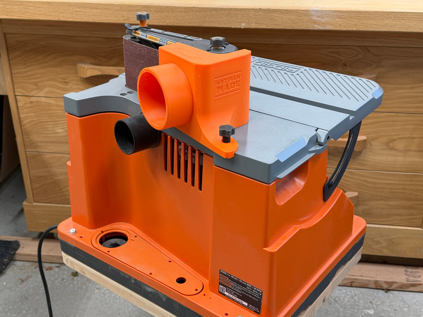 Dust Shroud For Ridgid Oscillating Sander With 2.5 Inch And 4 Inch Flex Hose Adapters, For Models EB4424, EB44241, EB44242, and EB44243 / Free Shipping