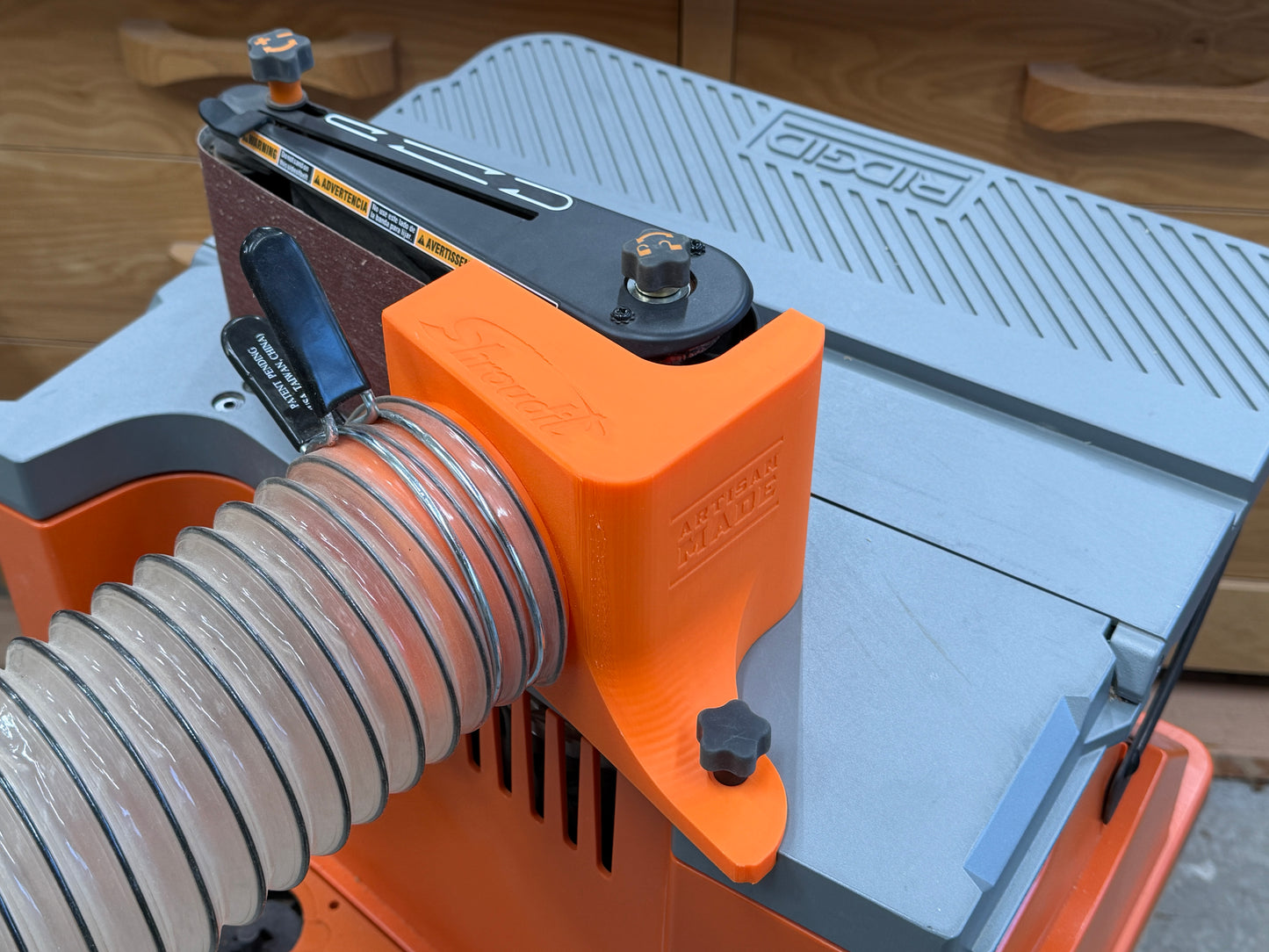 Dust Shroud For Ridgid Oscillating Sander With 2.5 Inch And 4 Inch Flex Hose Adapters, For Models EB4424, EB44241, EB44242, and EB44243 / Free Shipping