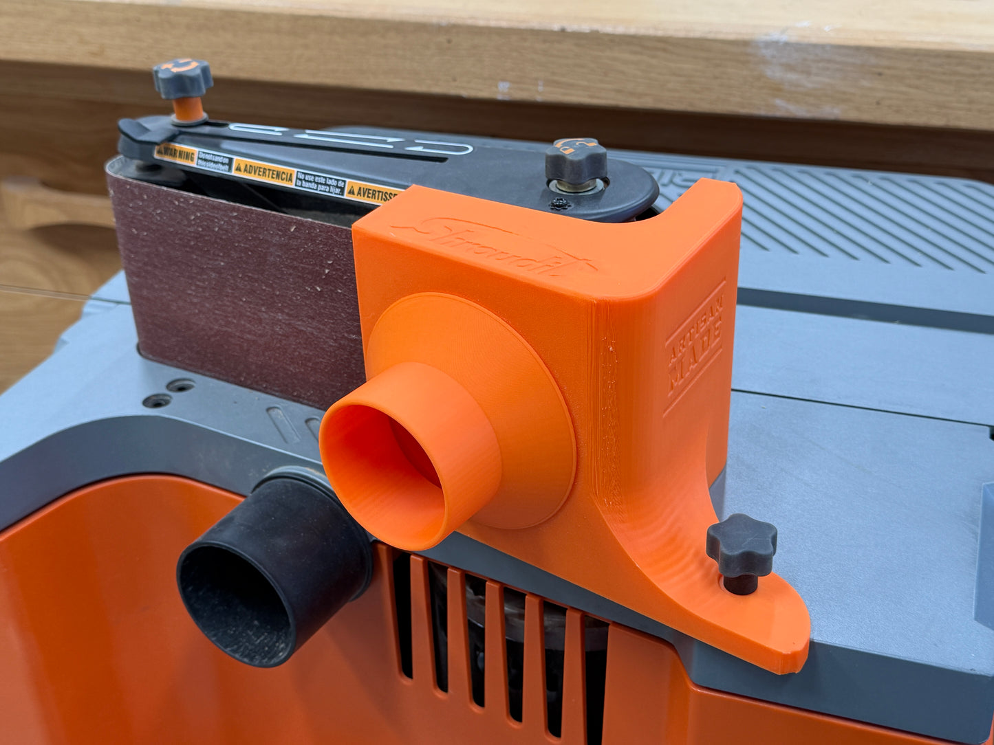 Dust Shroud For Ridgid Oscillating Sander With 2.5 Inch And 4 Inch Flex Hose Adapters, For Models EB4424, EB44241, EB44242, and EB44243 / Free Shipping