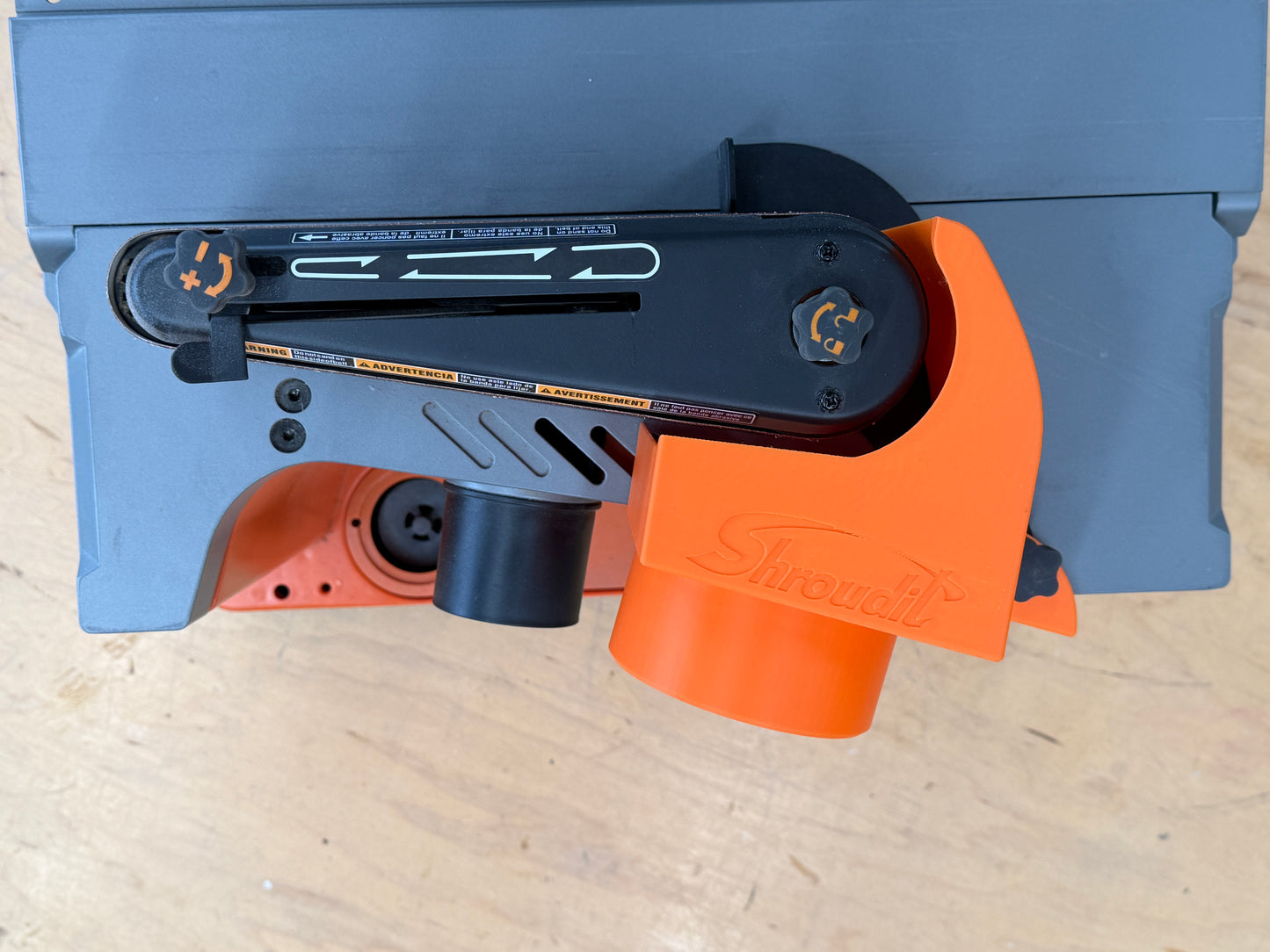 Dust Shroud For Ridgid Oscillating Sander With 2.5 Inch And 4 Inch Flex Hose Adapters (V.2), For Models EB4424, EB44241, EB44242, and EB44243 / Free Shipping