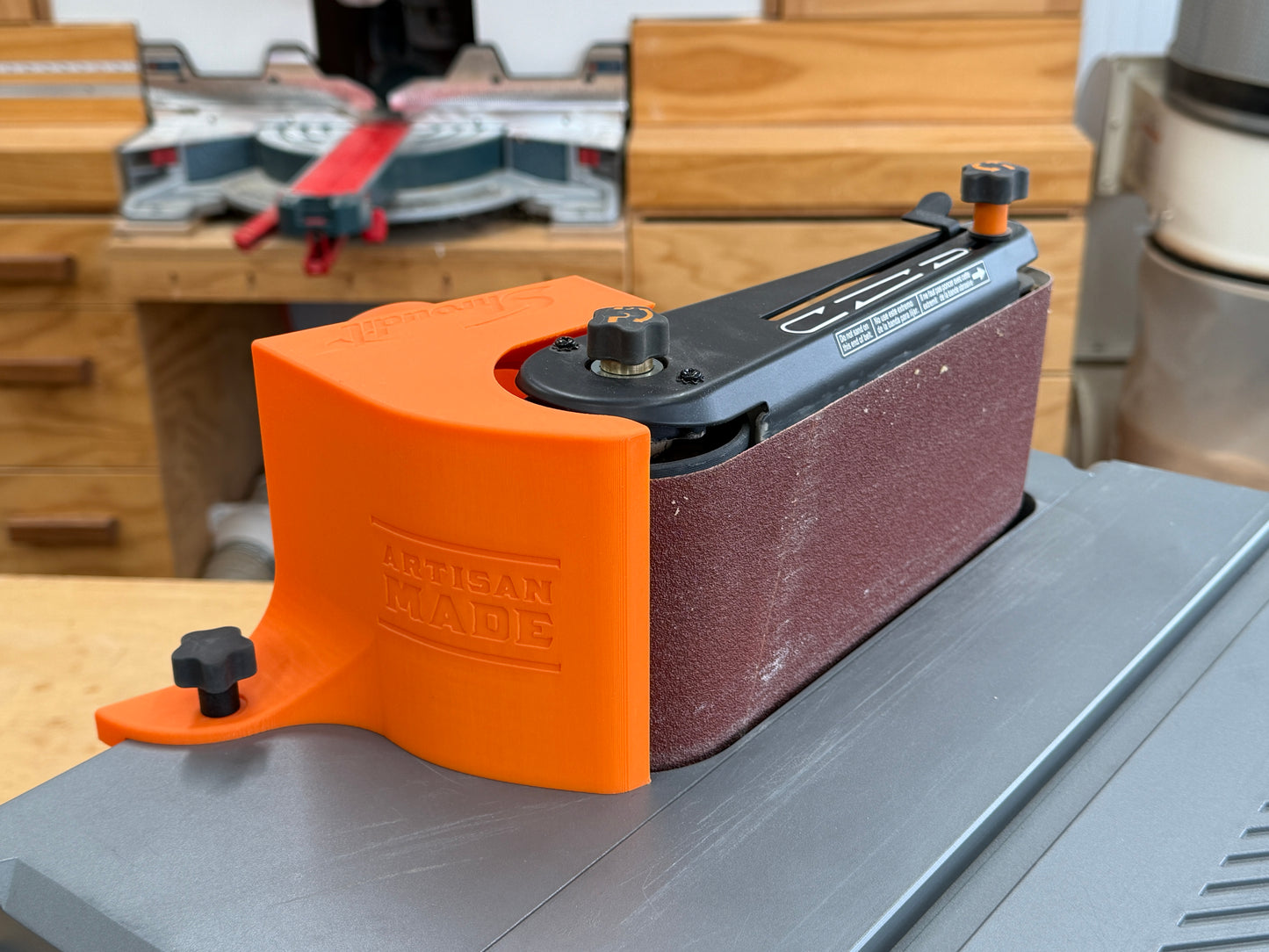 Dust Shroud For Ridgid Oscillating Sander With 2.5 Inch And 4 Inch Flex Hose Adapters (V.2), For Models EB4424, EB44241, EB44242, and EB44243 / Free Shipping