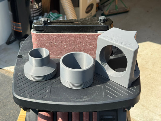 Dust Shroud For WEN, Bauer, Grizzly, and Triton Oscillating Sanders with 2.5 Inch and 4 Inch Flex Hose Adapters (Check Models Below)