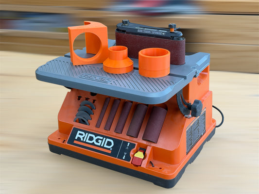 Dust Shroud For Ridgid Oscillating Sander With 2.5 Inch And 4 Inch Flex Hose Adapters (V.2), For Models EB4424, EB44241, EB44242, and EB44243 / Free Shipping