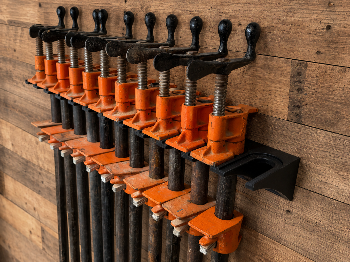 Pony Clamp Wall Mount Storage System (3/4 inch) Holds 4 Clamps / Free US Shipping Over $65