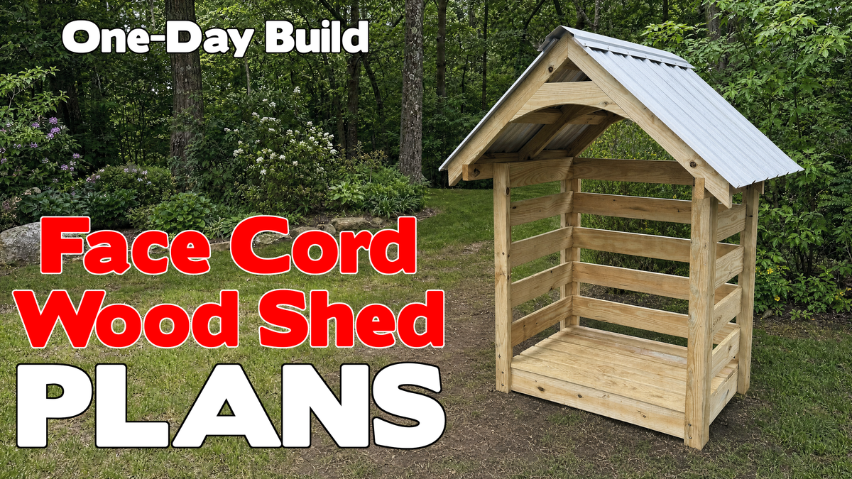 Face Cord Firewood Storage Shed Plans