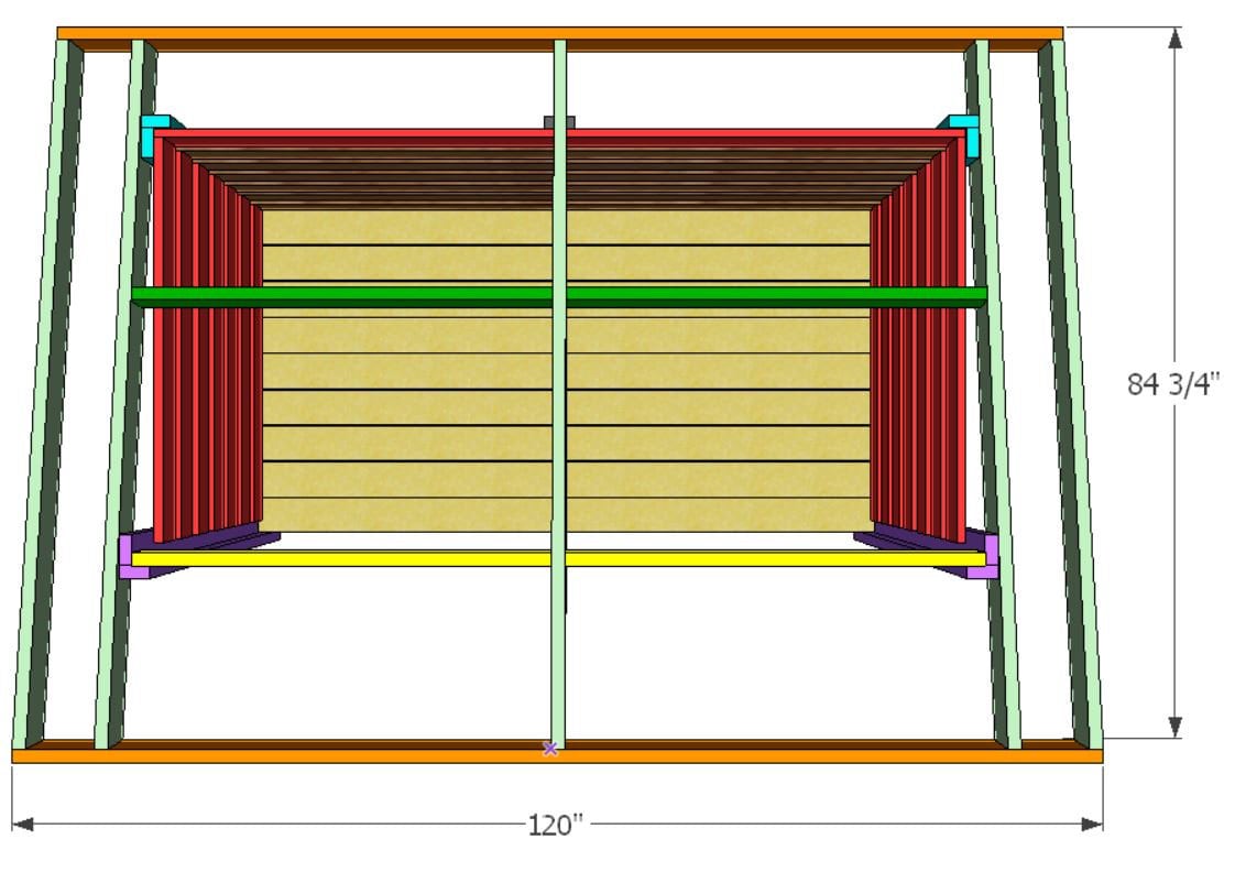 One Day Firewood Storage Shed Plans - Fits One Cord